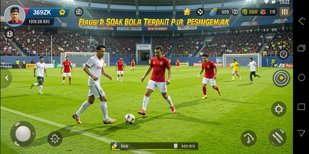 Tampilan gameplay menarik di dalam 369ZK dengan aksi sepak bola yang mengesankan.