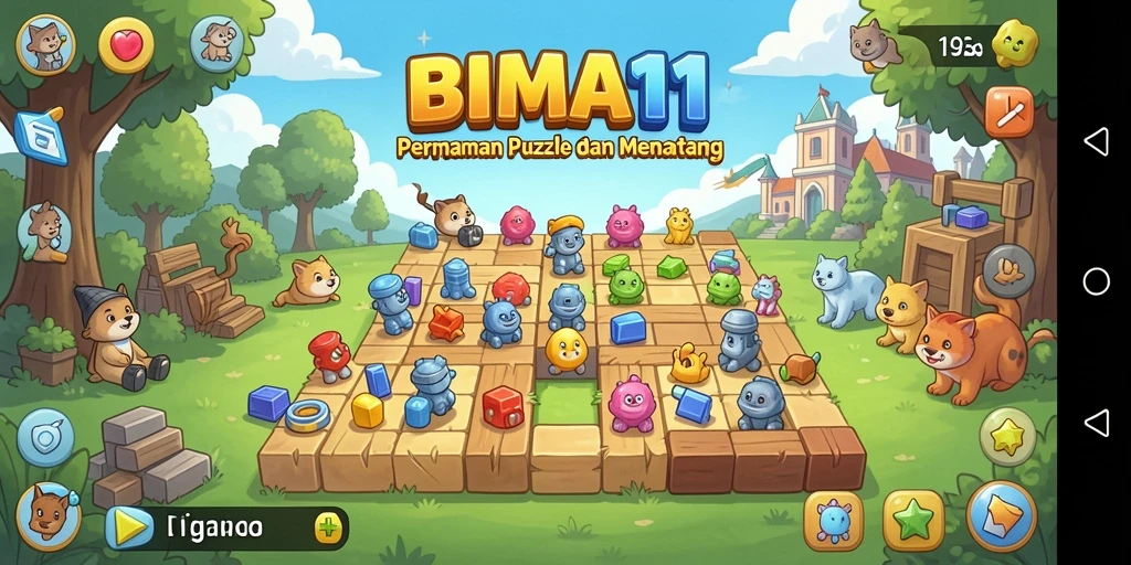Screenshot gameplay BIMA11 menampilkan teka-teki yang menarik dan grafis yang memukau.