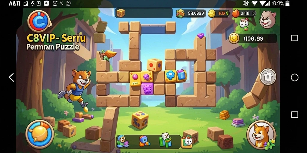 Tampilan utama C8VIP dengan gameplay seru puzzle.