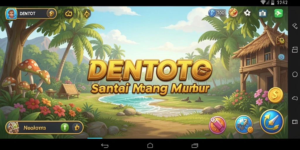 Tampilan gameplay DENTOTO yang menarik dan penuh warna.
