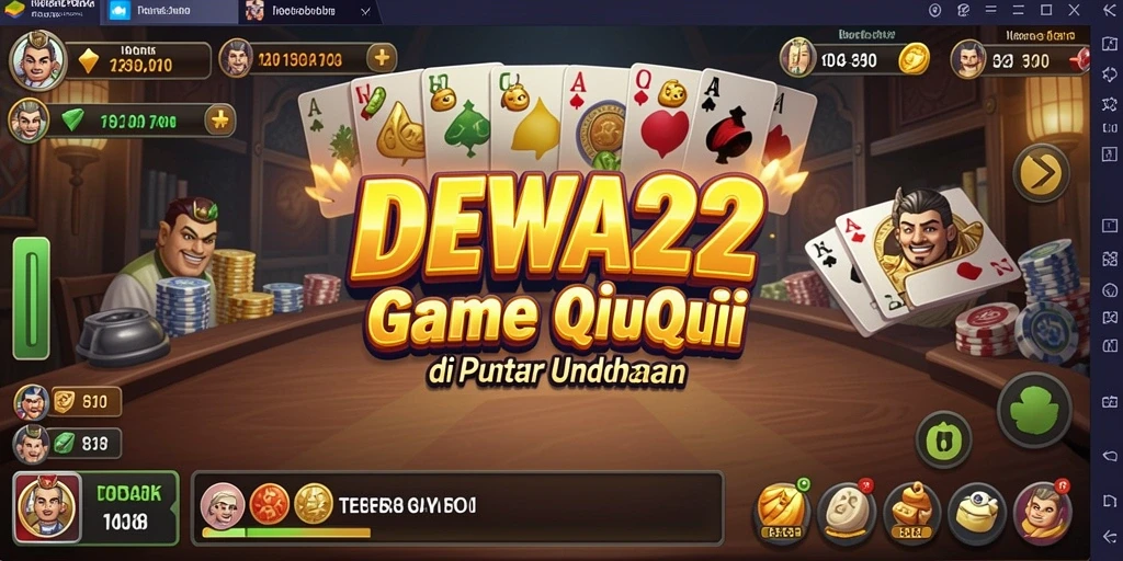 Tampilan gameplay QiuQiu di DEWA22 yang seru dan menantang.