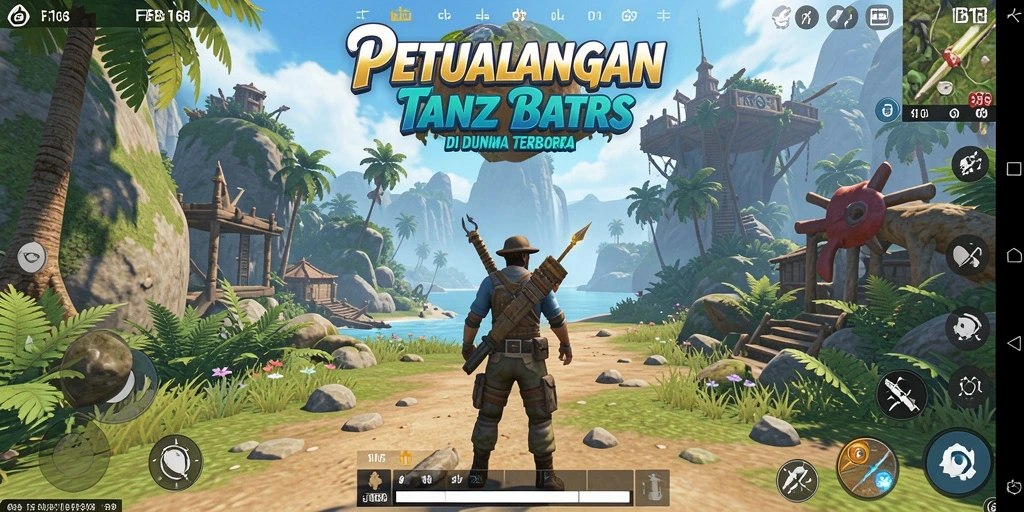 Tampilan gameplay FB168 di dunia yang luas dan bebas.