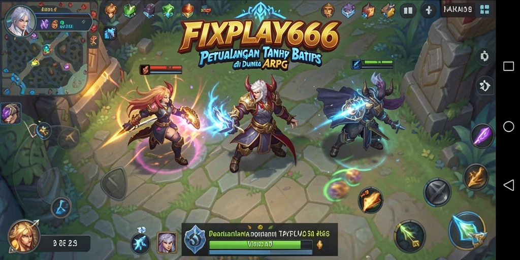 Screenshot gameplay FIXPLAY666 menampilkan aksi seru dalam pertempuran ARPG.