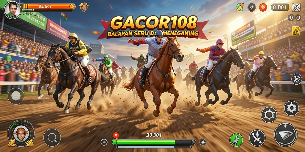 Tampilan screenshot GACOR108 dengan aksi balapan yang menegangkan.