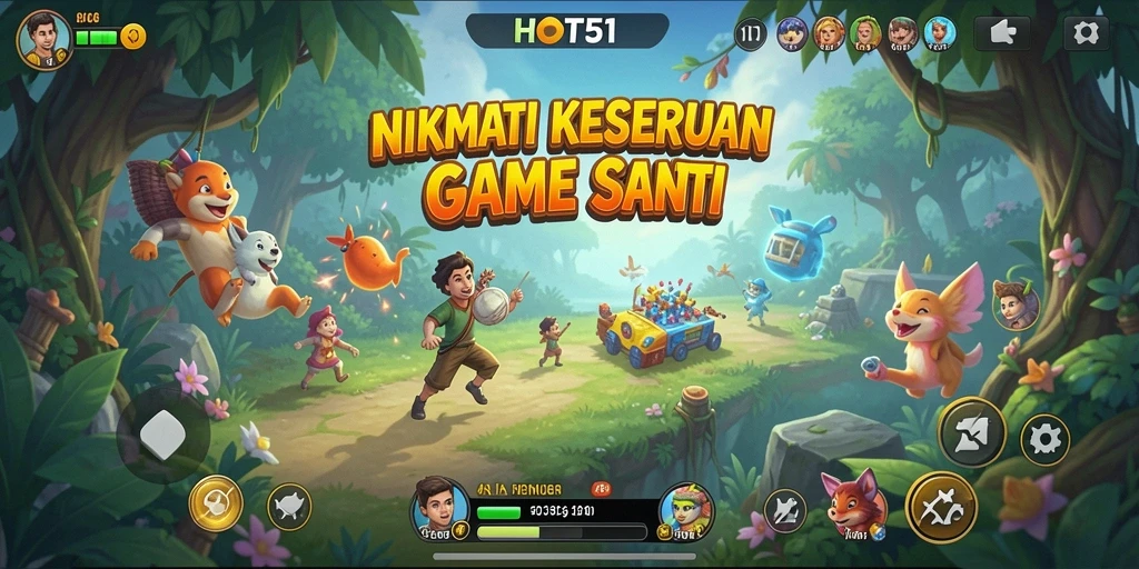 Tangkapan layar gameplay HOT51 yang menggambarkan kesenangan dan keseruan.