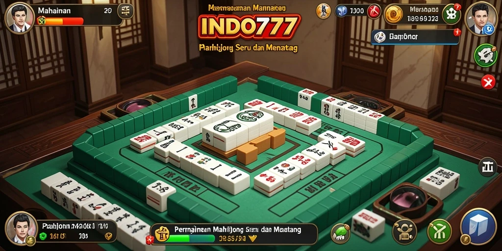 Tampilan gameplay INDO777 menampilkan serunya bermain Mahjong.