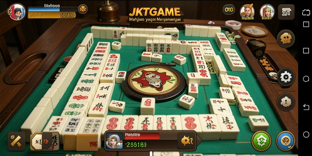 Screenshot JKTGAME menampilkan gameplay Mahjong yang menarik.