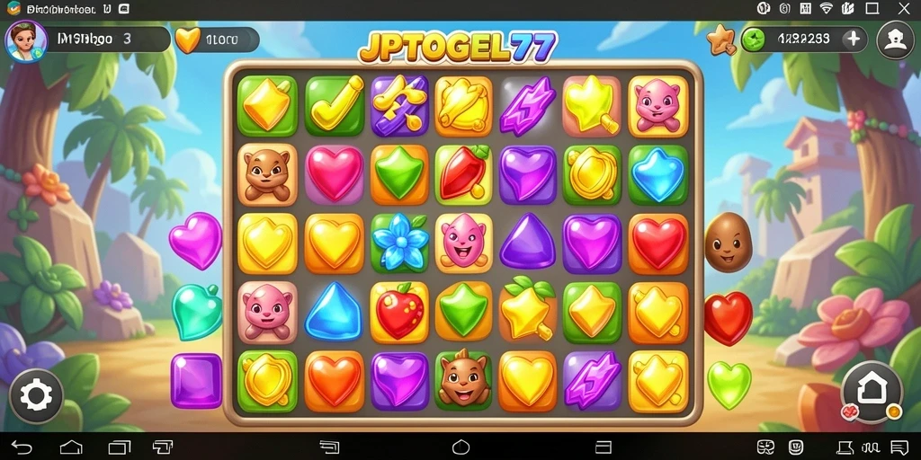 Tampilan gameplay menarik dari JPTOGEL77 yang penuh warna.