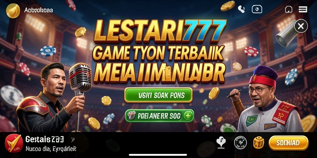 Screenshot utama LESTARI777 menampilkan aksi seru dalam membangun kerajaan bisnis.