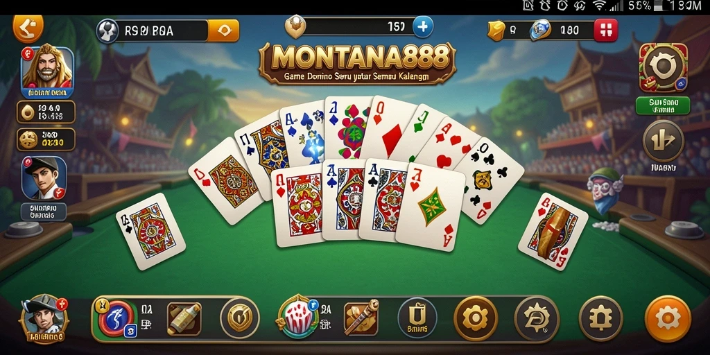 Tampilan gameplay seru dalam MONTANA88 dengan teman-teman.