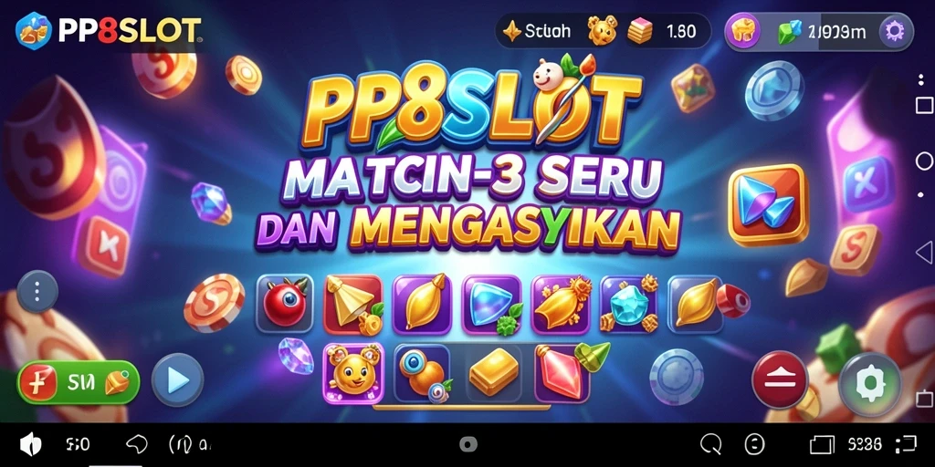 Tangkapan layar utama PP8SLOT menampilkan aksi seru dalam permainan Match-3.