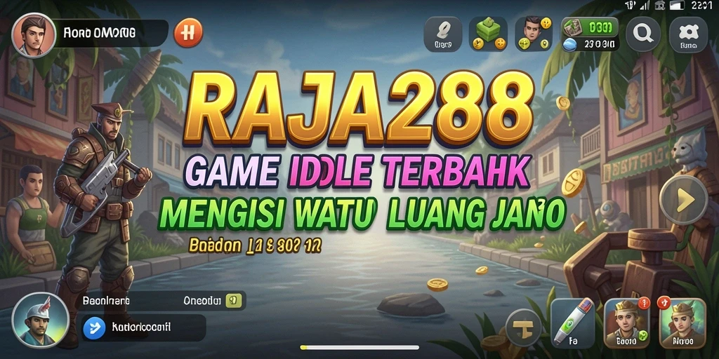 Tampilan gameplay menarik dengan berbagai item dan karakter.