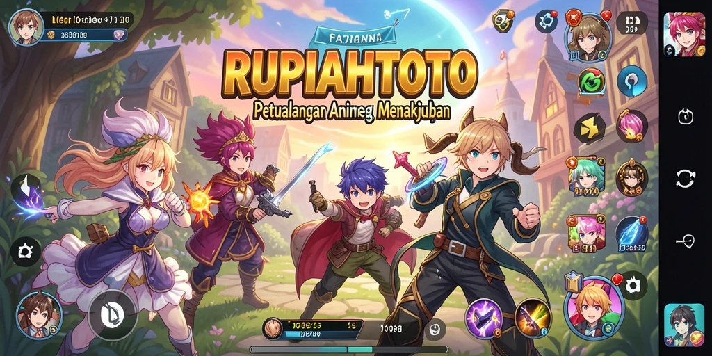 Tampilan gameplay menarik dari RUPIAHTOTO dengan karakter anime.