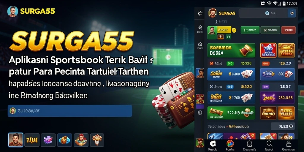 Screenshot SURGA55 menampilkan antarmuka taruhan olahraga yang menarik.
