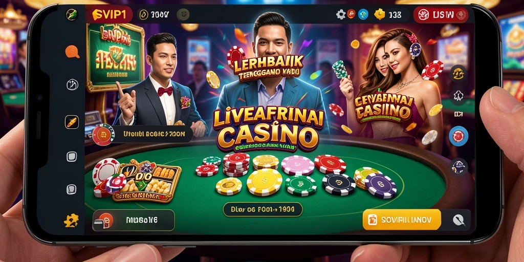 Tampilan gameplay Live Casino SVIP1 yang mendebarkan dan interaktif.