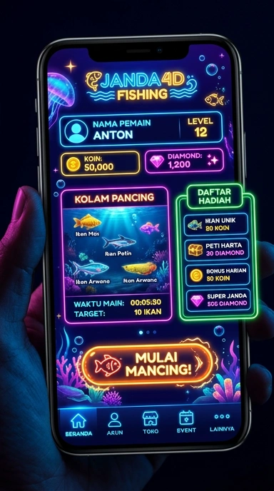 Antarmuka pengguna janda4d yang sederhana dan mudah dinavigasi.